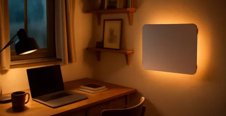 Elektrische kachel in kleine ruimte met zichtbaar comfort en warmte